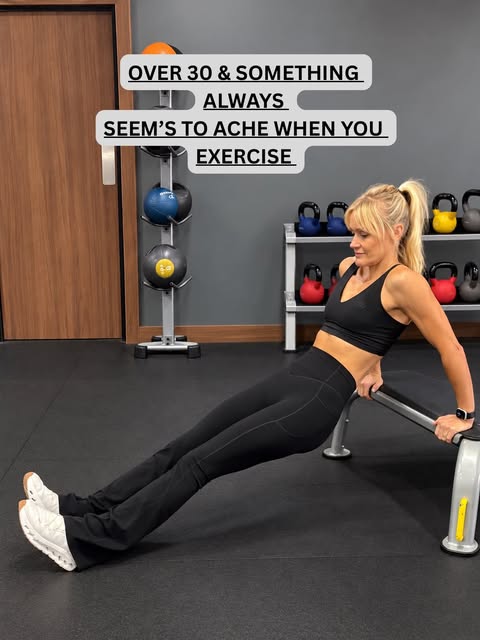 Alexa doing a mobility exercise in the gym